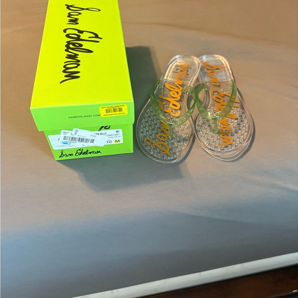 Sam Edelman Clear and Orange Sandals
